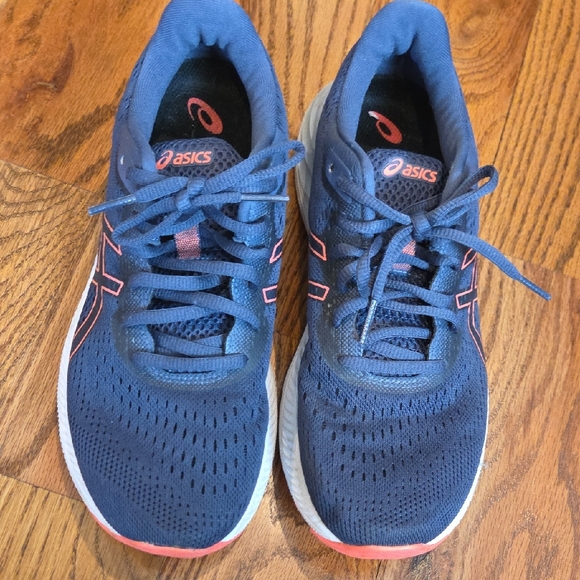Asics Shoes - Asics Gel Excite 8 Women Navy And Coral Running Shoes Size 8
